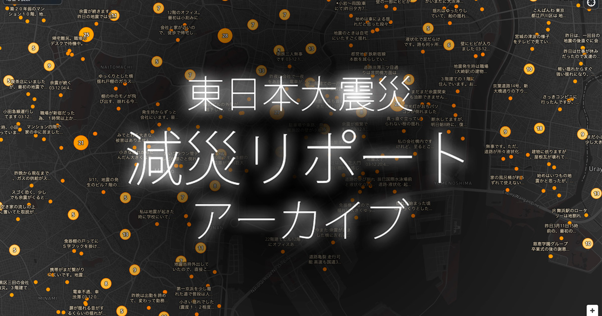東日本大震災減災リポートアーカイブのOGP画像
